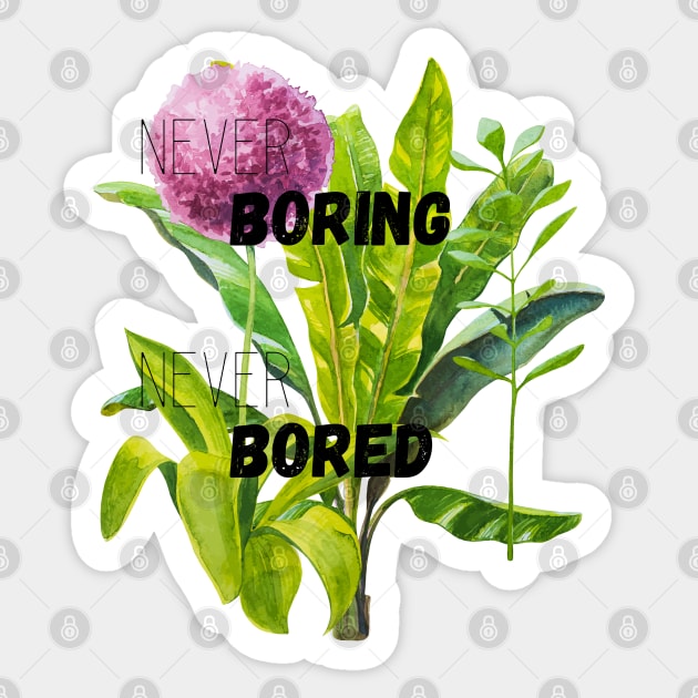 BORING! Sticker by gasponce